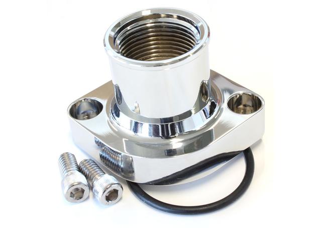 Aeroflow AF64-2021C Billet Thermostat Housing Chrome Straight Suits 302 351C