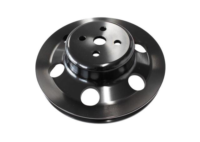 Aeroflow AF64-2023BLK Billet Water Pump V Pulley Black Suits 302 351C Ford