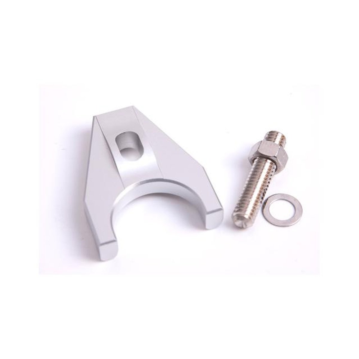 Aeroflow AF64-2032S Billet Distributor Hold Down Silver Bracket Suits All Chev