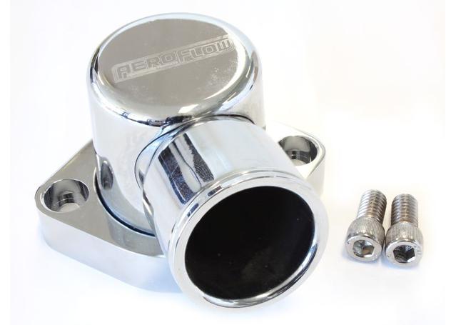 Aeroflow AF64-2039C Billet Thermostat Housing Chrome 90Deg Suits 302 351C