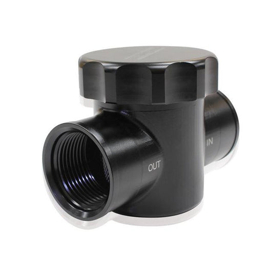Aeroflow AF64-2043 Billet Radiator Filter Black Fit To Radiator Hose