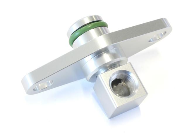 Aeroflow AF64-2067S Fuel Rail Adapter Fits Subaru STI EJ25 08 On Silver