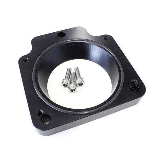 Aeroflow AF64-2088BLK 4 To 3 Bolt 90 - 86mm Black Throtte Body Adapter Fits LS Chev