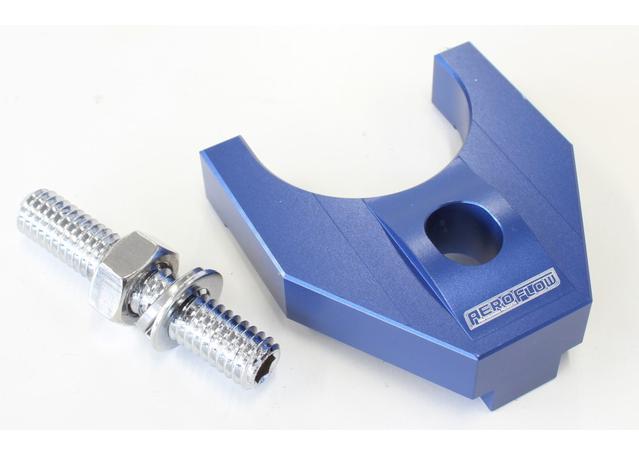 Aeroflow AF64-2093 Billet Distributor Hold Down Blue Large V2 Fits Windsor & 351C