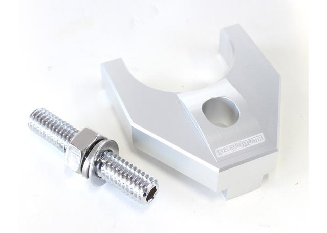Aeroflow AF64-2093S Billet Distributor Hold Down Silver Large V2 Fits Windsor & 351C
