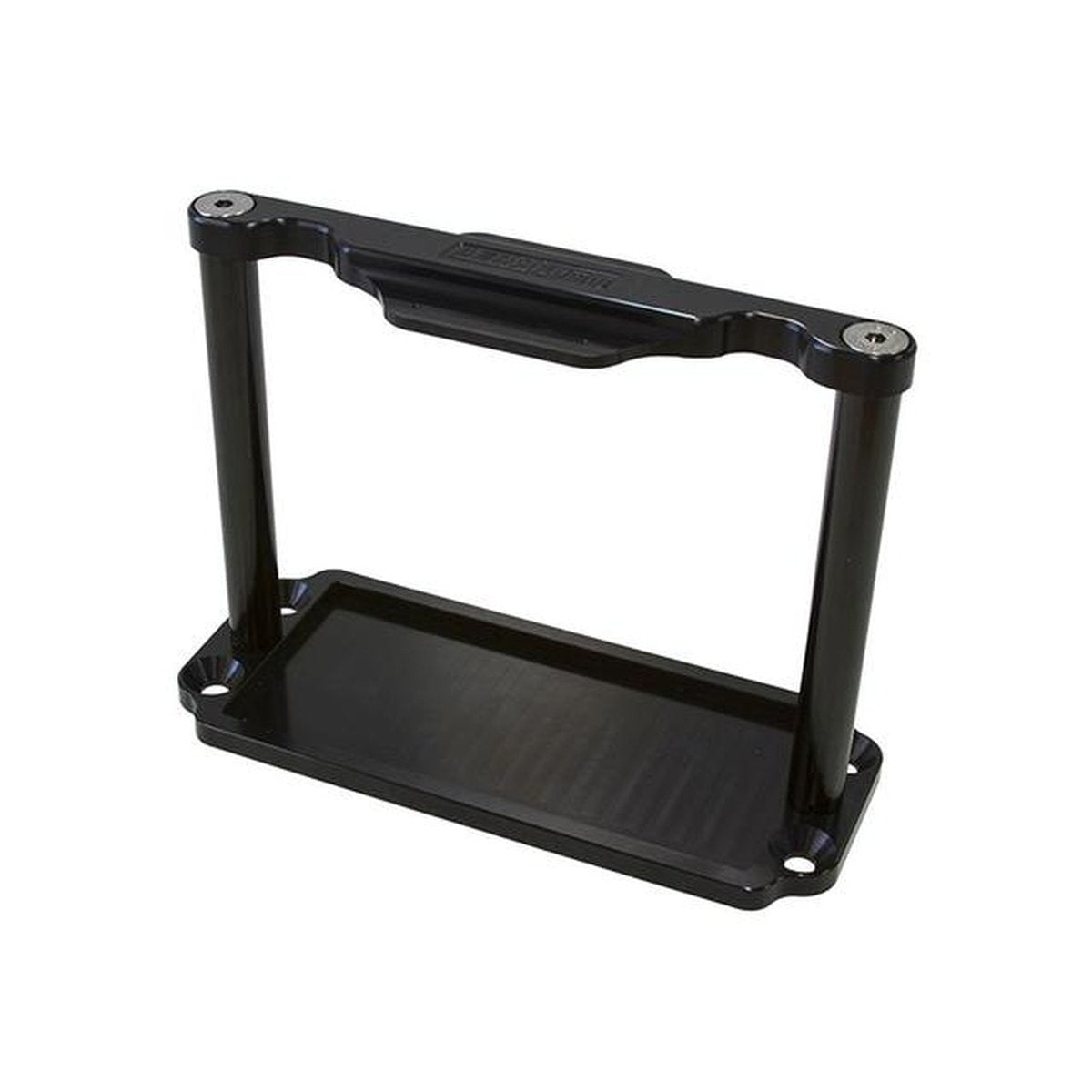 Aeroflow AF64-2100BLK Battery Hold Down Tray Black Billet