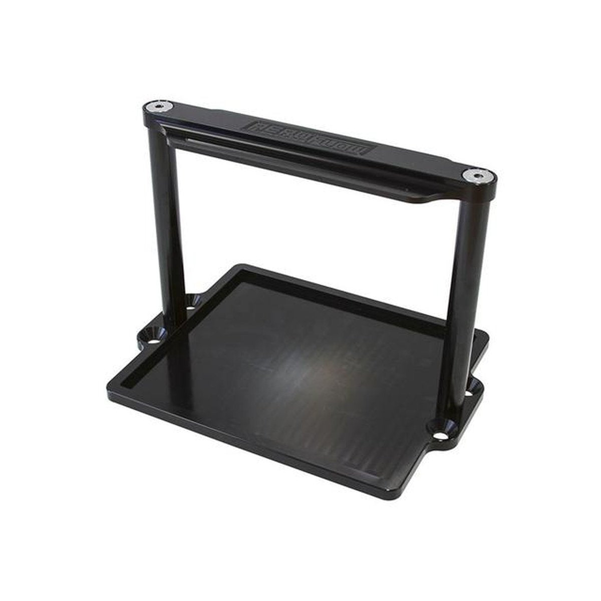 Aeroflow AF64-2101BLK Battery Hold Down Tray Black Billet