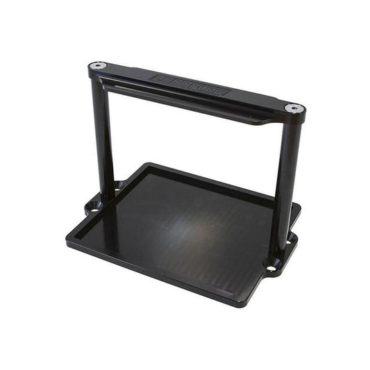 Aeroflow AF64-2101BLK Battery Hold Down Tray Black Billet