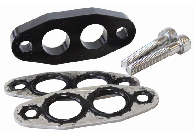 Aeroflow AF64-2184BLK Oil Cooler Adapter Spacer Fits LS VT-VZ Extension