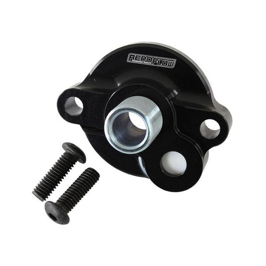 Aeroflow AF64-2185BLK Oil Filter Adaptor 15 PSI Internal Bypass Fits SBC