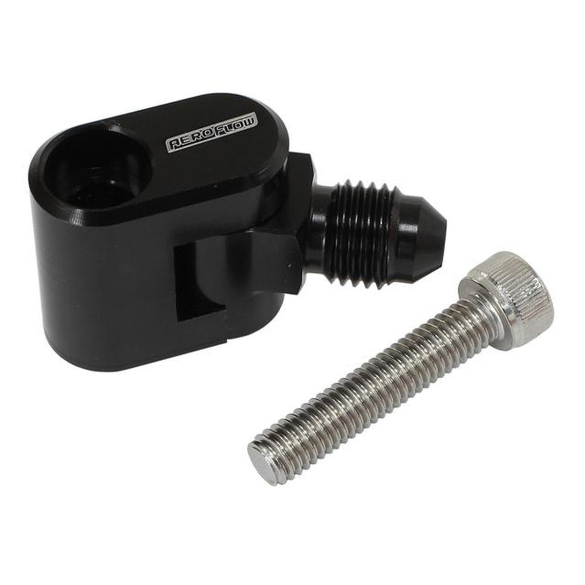 Aeroflow Swivel Water Cross-Over Adapter -4AN Male Nipple Fits GM LS
