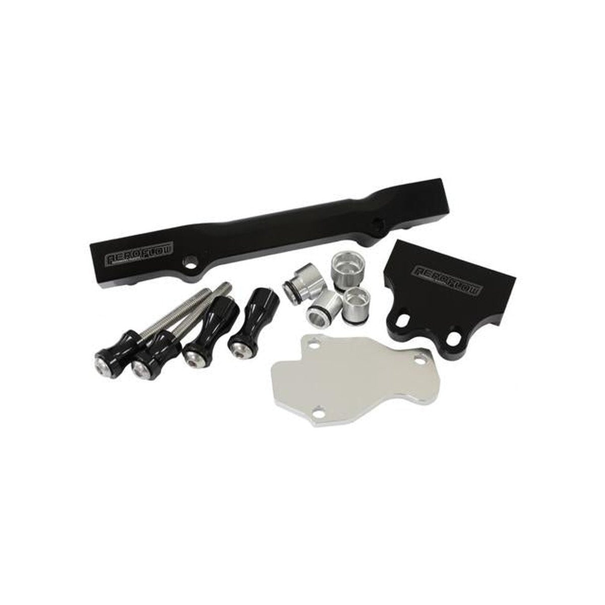 Aeroflow AF64-2204BLK Billet Fuel Rail Kit Gen 2 Black Suits Mazda Rotary Series 6-8 RX7