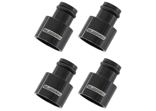 Aeroflow AF64-2885 ID Injector Adapter Short Suits 11mm Fuel Rail Black 4Pk