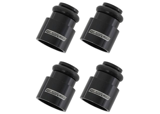 Aeroflow AF64-2887 ID Injector Adapter Short Suits 14mm Fuel Rail Black 4Pk