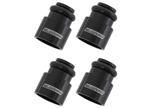 Aeroflow AF64-2887 ID Injector Adapter Short Suits 14mm Fuel Rail Black 4Pk