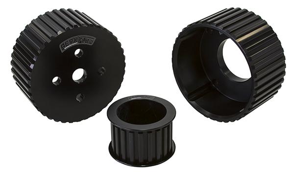 Aeroflow AF64-3003BLK Gilmer Drive Kit - Black Fits Holden 253-308 V8