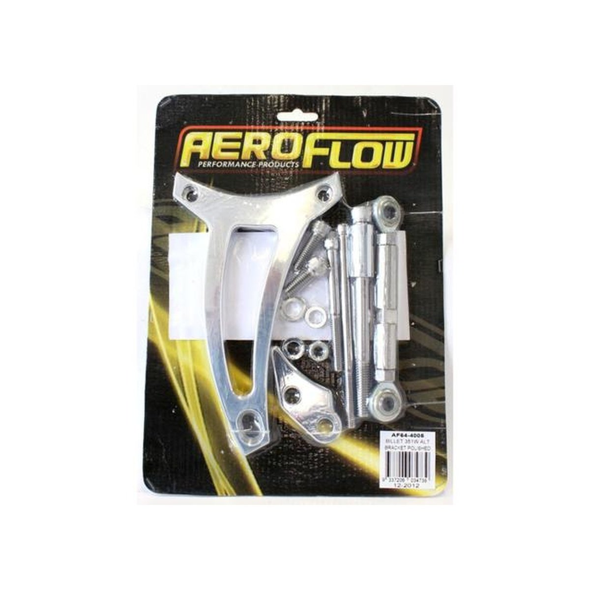 Aeroflow AF64-4005 Billet Alternator Bracket Fits 351W Polished