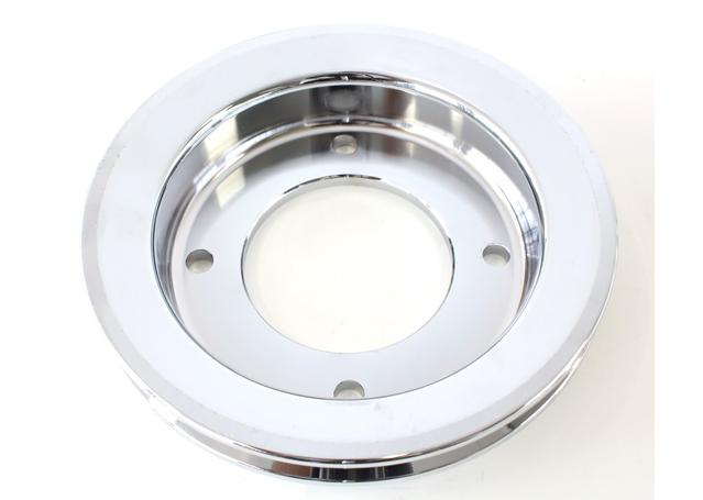 Aeroflow AF64-4023 Crank V Pulley Suits Holden V8 HQ-WB Early Red W/Pump Polished