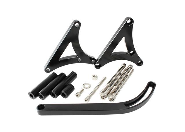 Aeroflow AF64-4025BLK Black Passenger Side Mid Mount Alt Bracket Fits Holden V8 HQ-WB