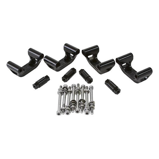 Aeroflow AF64-4032BLK Coil Mounts Billet CAN Seperate Mount Black Fits LS1 LS6
