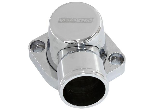 Aeroflow AF64-4037C Swivel Thermostat Housing Chrome Fits Ford BB 429-460