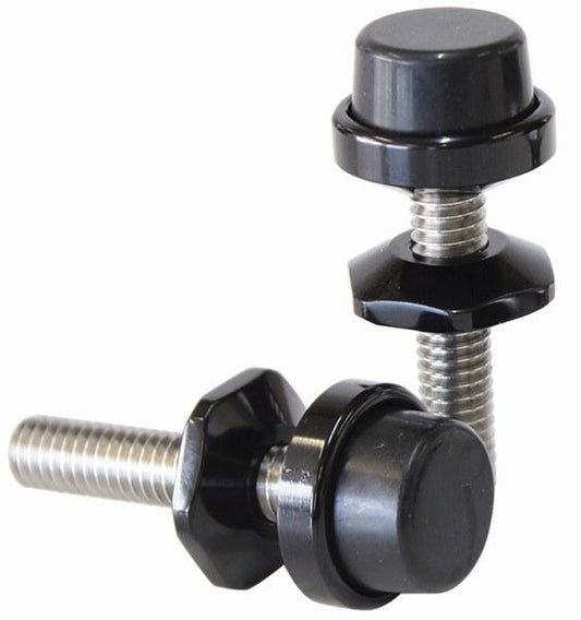 Aeroflow AF64-4101BLK Universal Billet Bonnet / Hood Adjusters 5/16"Unc Thread Pair