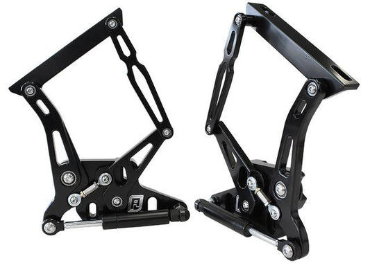 Aeroflow AF64-4105BLK Billet Bonnet Hinge Kit Black Suits XR XY Ford Falcon