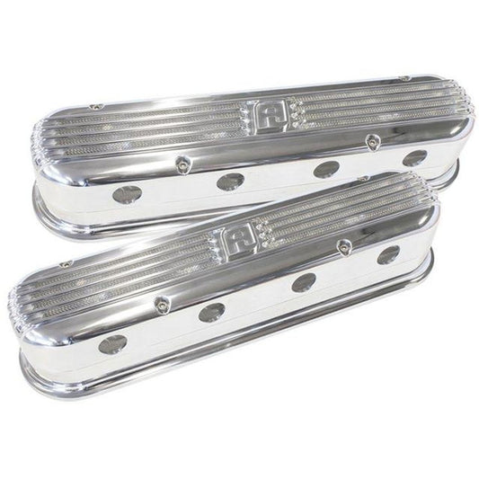 Aeroflow AF64-4110 Billet Retro Polished Valve Covers Fits Chev LS LS2 And LS3 Coil