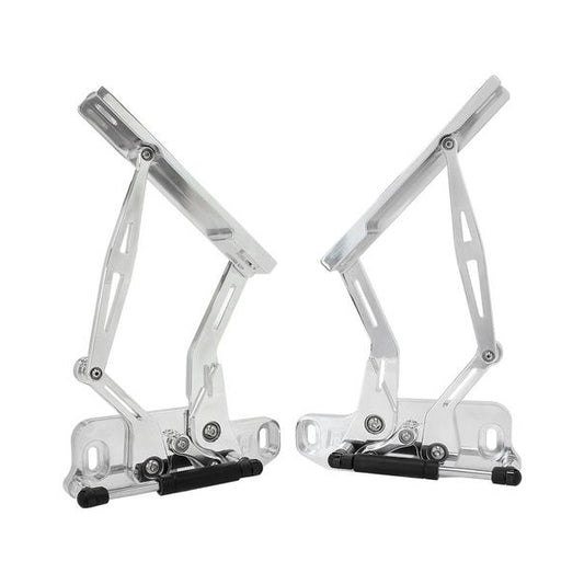 Aeroflow AF64-4122 Billet Bonnet Hinge Kit Polished Fits HQ-WB Holden, LH-UC Torana