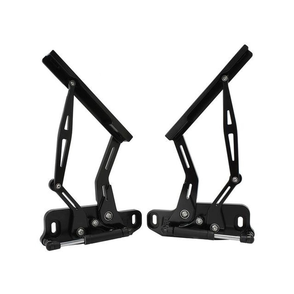 Aeroflow AF64-4122BLK Billet Bonnet Hinge Kit Black Fits HQ-WB Holden, LH-UC Torana
