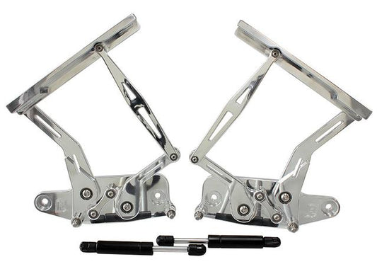 Aeroflow AF64-4129 Billet Bonnet Hinge Kit Polished Fits Holden HK-HT-HG