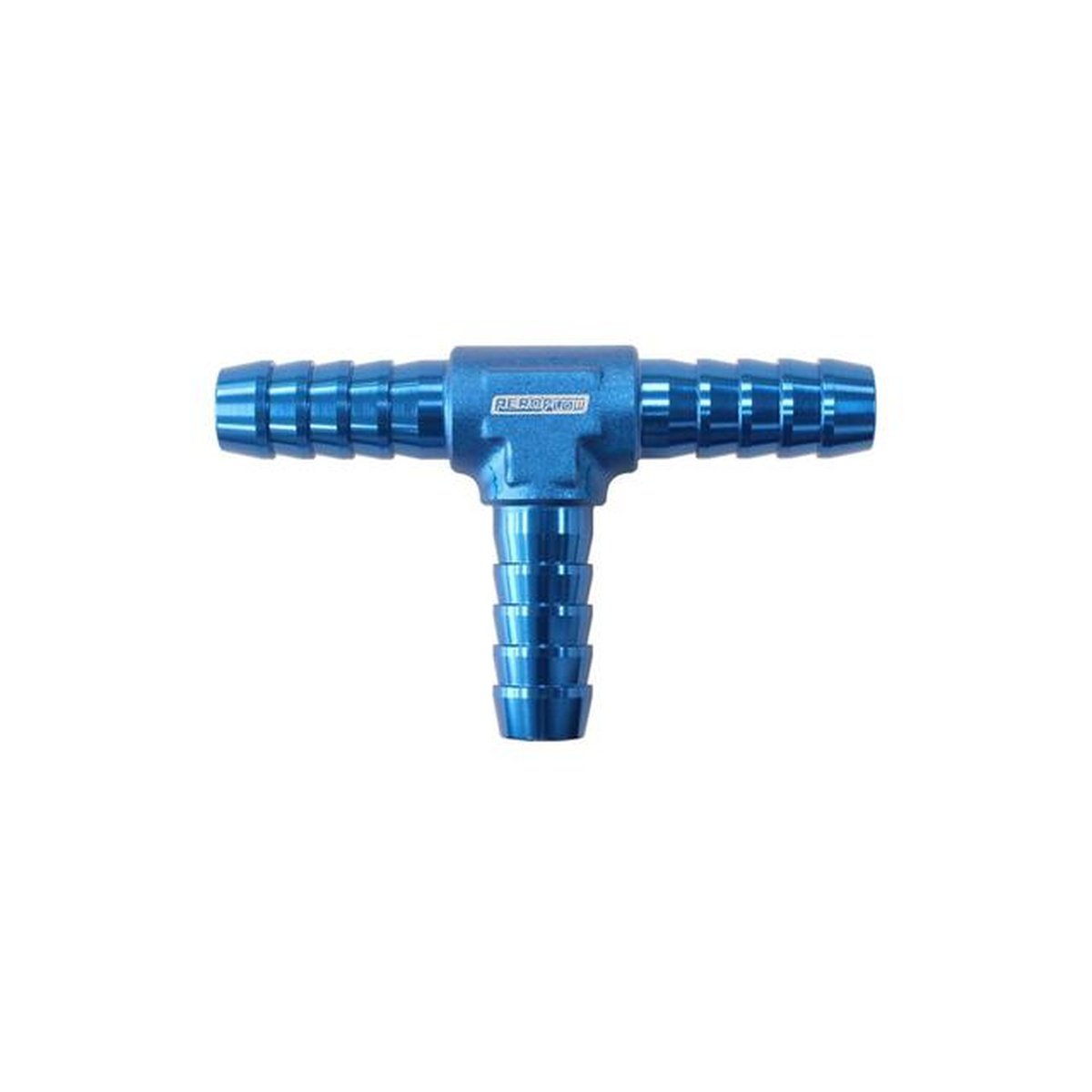 Aeroflow AF64-4204 Aluminium T Piece 8mm / 5/16" Blue Tee Piece AF64-4204