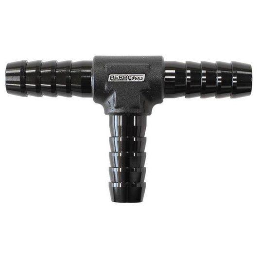 Aeroflow AF64-4205BLK Aluminium T Piece 10mm / 3/8" Black Tee Piece AF64-4205BLK