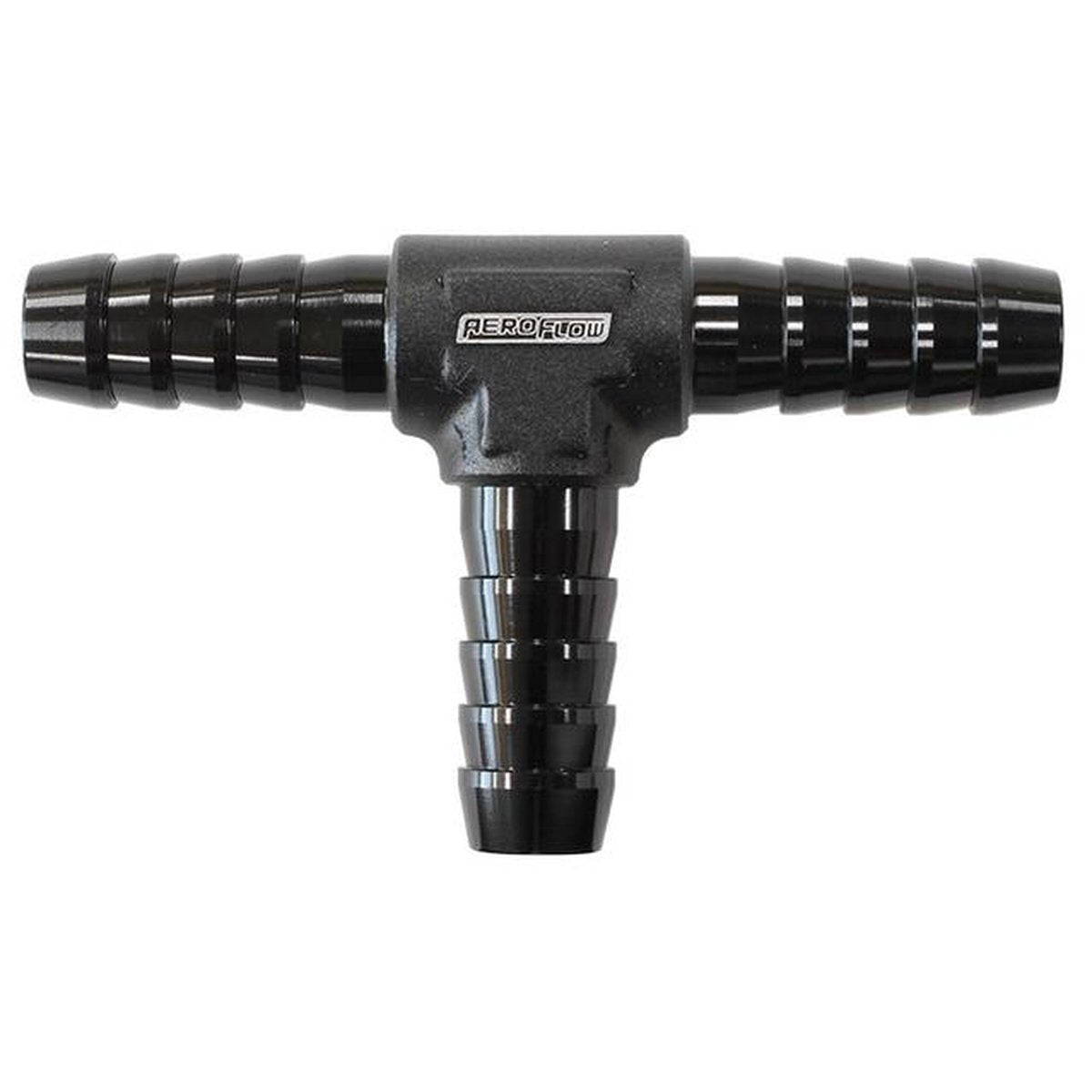 Aeroflow AF64-4202BLK Aluminium T Piece 5mm / 3/16" Black Tee Piece AF64-4202BLK