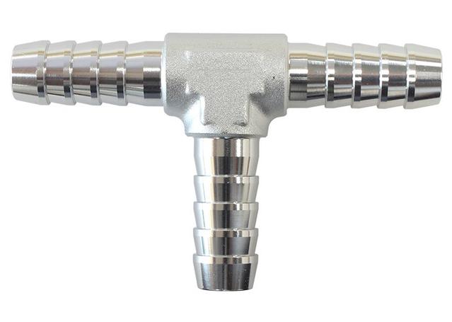 Aeroflow AF64-4200S Aluminium T - Piece 3mm / 1/8"Silver Tee Piece AF64-4200S