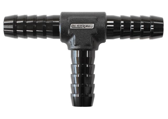 Aeroflow Aluminium T Piece 15.8mm 5/8" Black Tee Piece