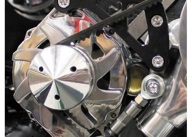 Aeroflow AF64-4300 Billet Alt FAN & Pulley Suits Ford, Chev And Holden Alternator