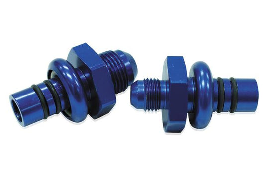 Aeroflow AF64-4356 EFI Regulator Adapter -6AN With .435" Shank Blue Suits Ford