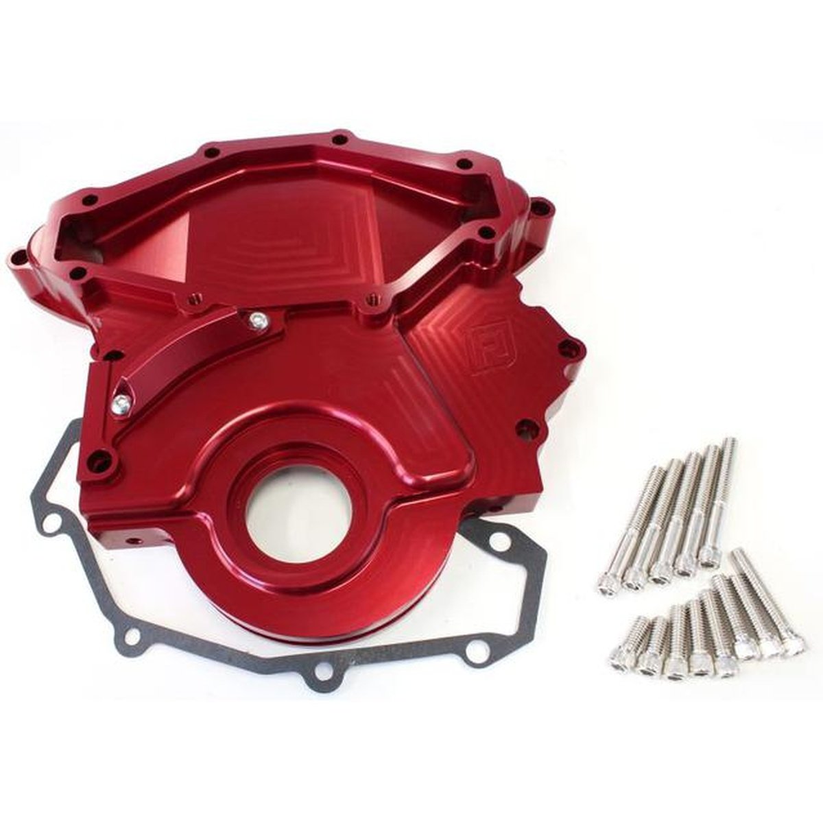 Aeroflow AF64-4358R Billet Timing Cover Red Fits Holden 304 308