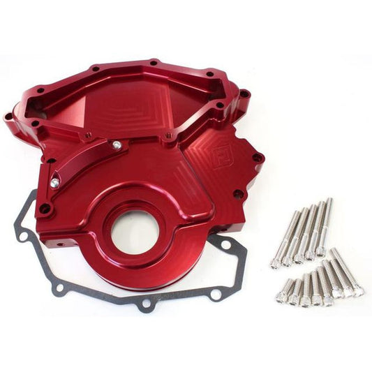 Aeroflow AF64-4358R Billet Timing Cover Red Fits Holden 304 308