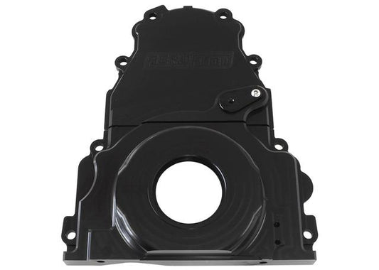Aeroflow AF64-4361BLK Billet 2 Piece Timing Cover Black Anodised Fits Holden / Chev LS