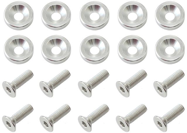 Aeroflow Billet Dress Up / Fender Bolt Silver (10 Pack) AF64-4365S