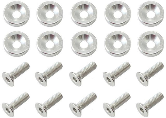 Aeroflow Billet Dress Up / Fender Bolt Silver (10 Pack) AF64-4365S