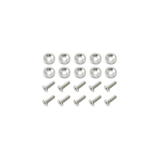 Aeroflow 5/16" Billet Dress-up / Fender Bolt Kit Silver 10 Pack