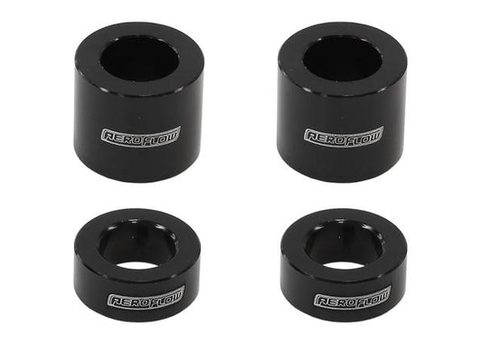 Aeroflow Billet Bolt Spacers Black M8 5/16" 4 Pack