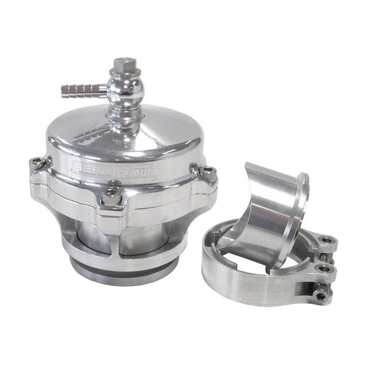 Aeroflow AF64-5050 50mm Blow Off Valve Polished Finish V-Band Weld-On Flange