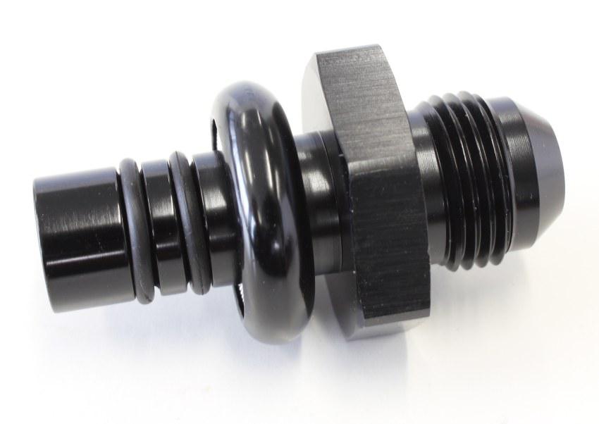 Aeroflow AF64-5508BLK EFI Regulator Adapter -8AN With .550" Shank Black Suits Ford