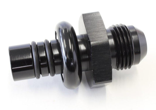 Aeroflow AF64-5508BLK EFI Regulator Adapter -8AN With .550" Shank Black Suits Ford