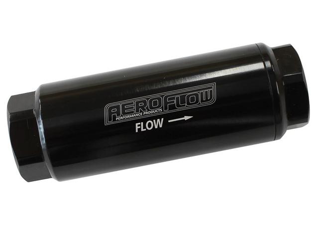 Aeroflow AF66-2042BLK-10 Pro Filter 10 Micron Black Female -8 ORB 1.25"x3.5"