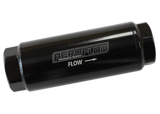 Aeroflow AF66-2042BLK-10 Pro Filter 10 Micron Black Female -8 ORB 1.25"x3.5"